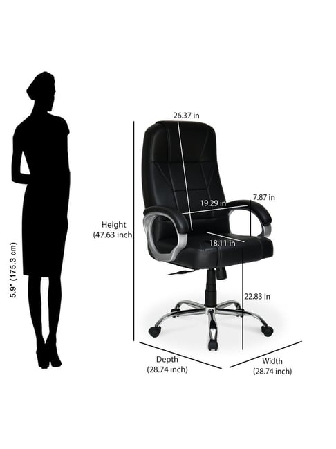 Buy Nilkamal Mega Black Engineered Wood Office Chair at Best Price