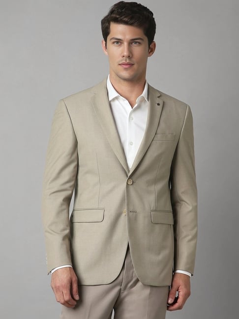 Buy Louis Philippe Khaki Slim Fit Blazer for Mens Online Tata CLiQ