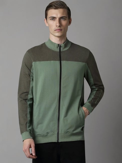 Louis Philippe Green Cotton Regular Fit Printed Sweatshirt-picture-13