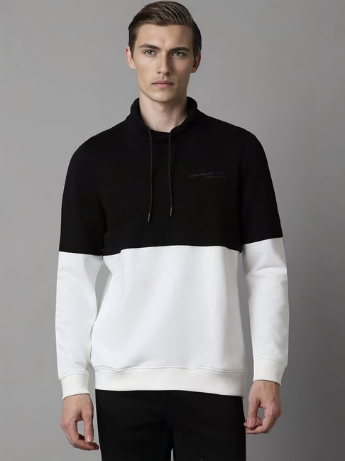 Louis Philippe Black Cotton Regular Fit Printed Sweatshirt-picture-22