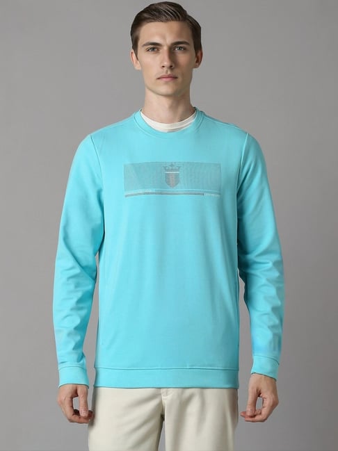 Louis Philippe Blue Regular Fit Printed Sweatshirt-picture-19