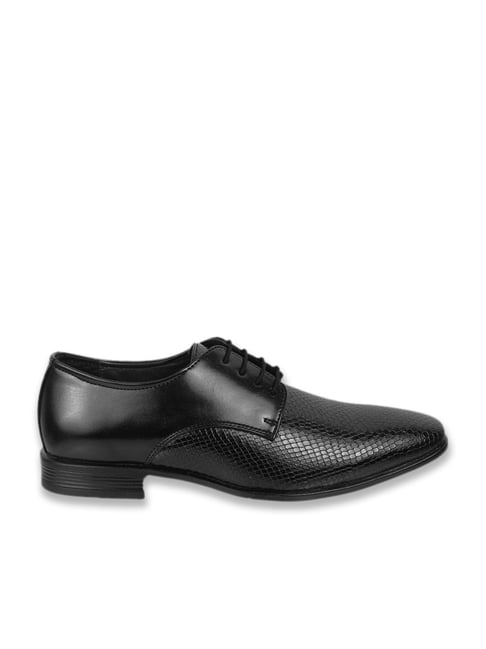 Mochi Men's Black Derby Shoes