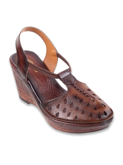 Metro Women's Rust Ankle Strap Wedges-picture-28