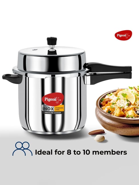 Pigeon 10 Liter Cooker Pigeon Silver Stainless Steel Pressure