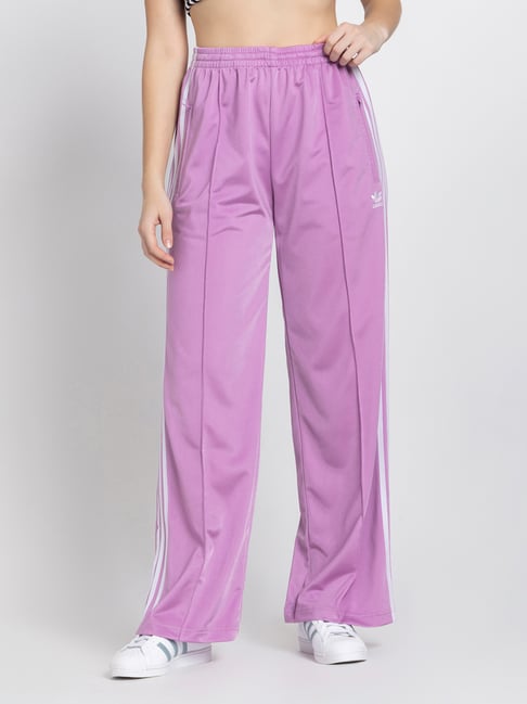 Adidas Originals Light Purple Striped Track Pants-picture-24
