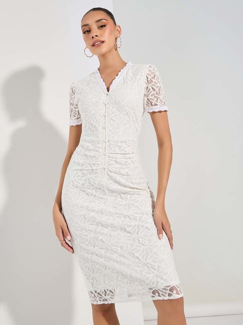 casual white bodycon dress White Ribbed Cap Sleeve Mini Bodycon Dress M | Women's Online Boutique | Boho Chic Style