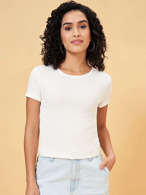 People by Pantaloons Egret Plain Top-picture-27