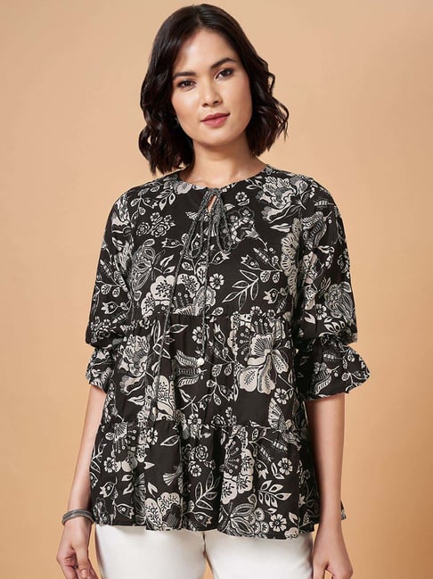Marigold Lane Black Printed Top-picture-29