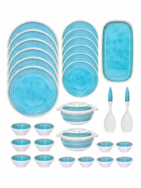Melamine Dinnerware Coastal Dishware Sets Buy Servewell Blue