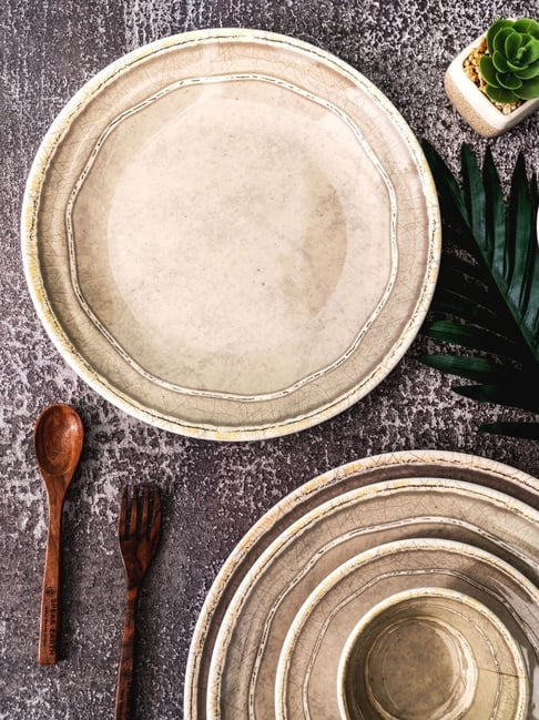 Buy Servewell Beige Melamine Dinner Plate Set of at Best Price