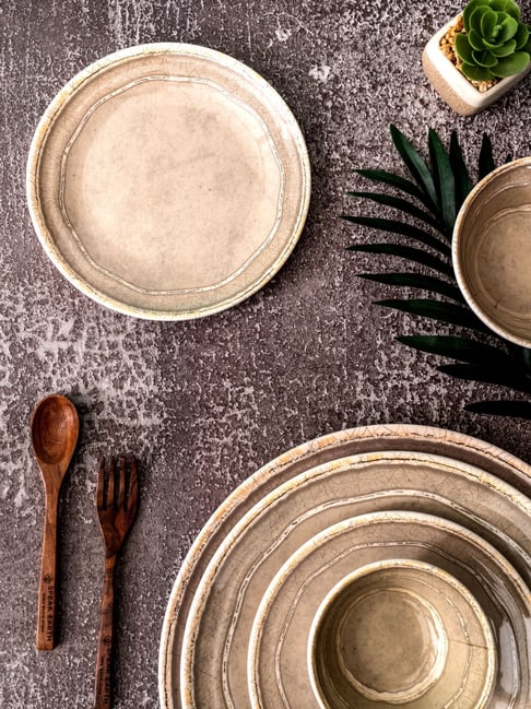 Servewell Beige Melamine Side Plate - Set of 6-picture-25