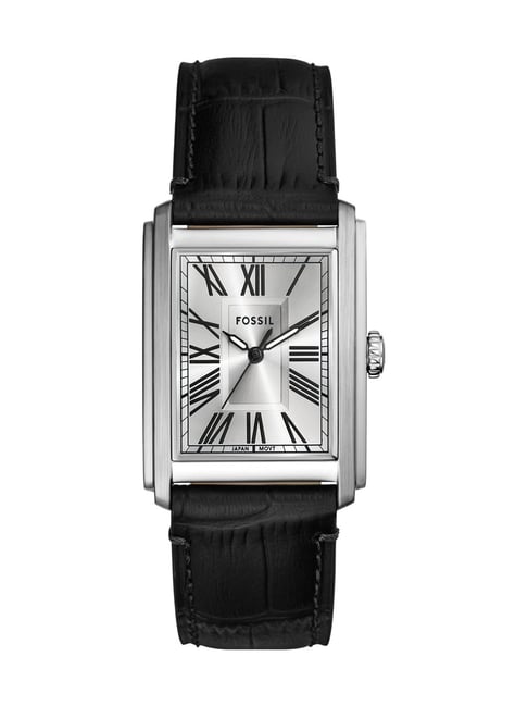 Analog Watch Fossil Watch Black Leather Fossil FS6078 Carraway