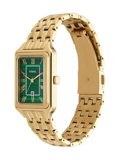 Fossil アナロググリーンダイヤル レディースウォッチ-ES5341ゴールド Fossil Raquel Quartz Green Dial Ladies Watch ES5341