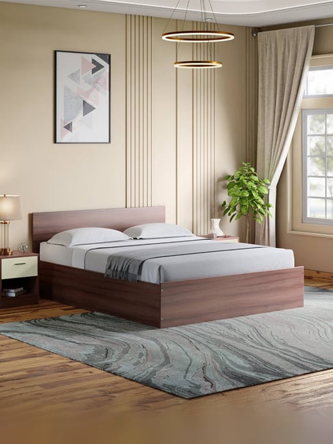 Godrej Interio Ewa Brown Engineered Wood King Box Bed