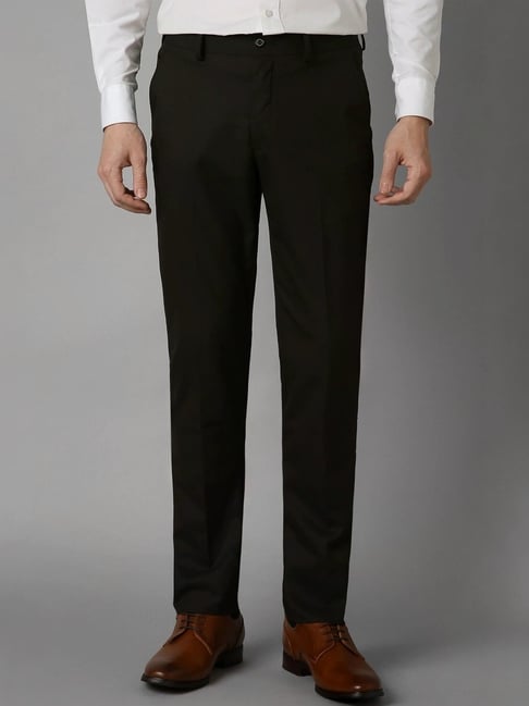 Louis Philippe Black Slim Fit Trousers-picture-24
