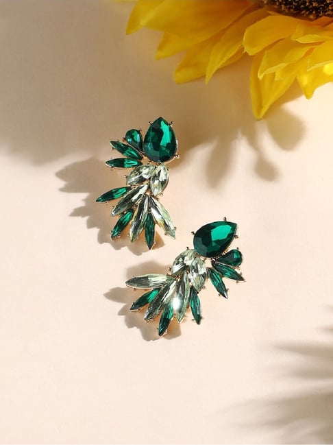 Buy Sohi Women's Marquise Drop Earrings Emerald Green Online At