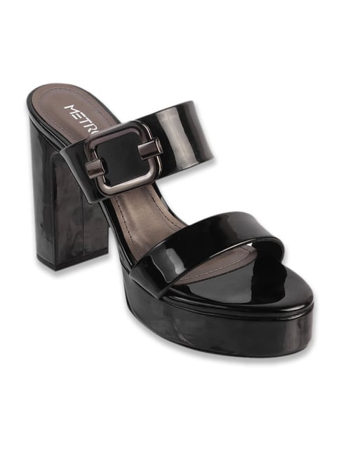 Metro Women's Black Casual Sandals-picture-32