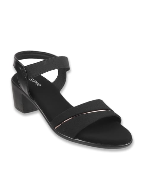 Metro Women's Black Ankle Strap Sandals-picture-30