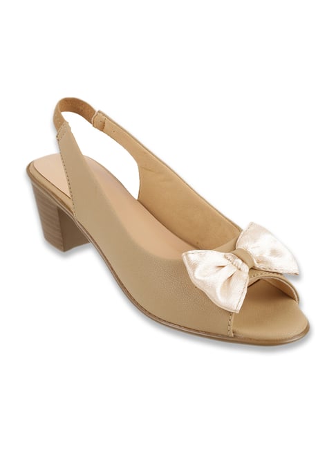 Mochi Women's Beige Sling Back Sandals-picture-26
