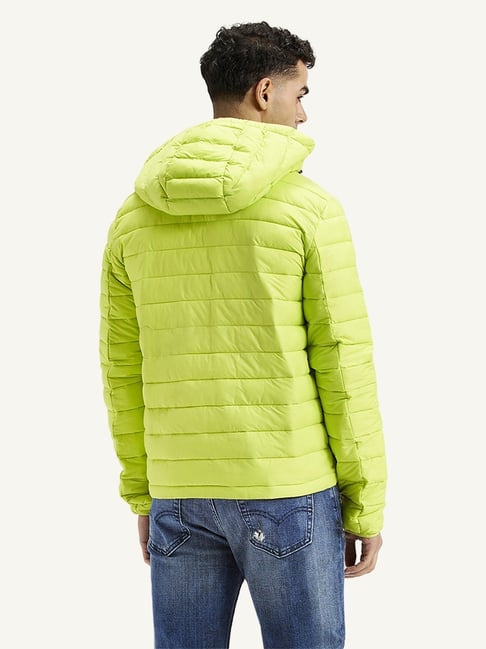 Levi's Lime Green Regular Fit Quilted Hooded Jacket
