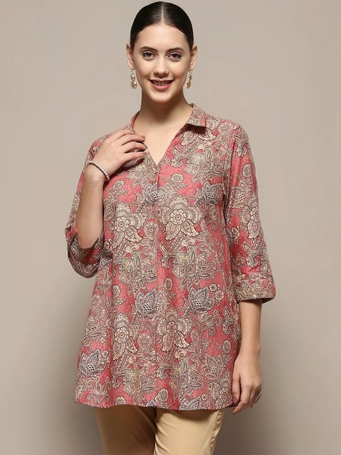 Biba Pink Cotton Print Shirt-picture-34