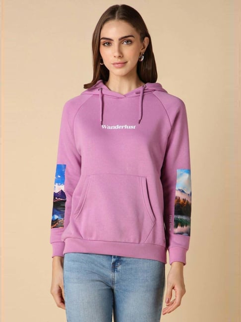Allen Solly Purple Printed Hoodie-picture-39