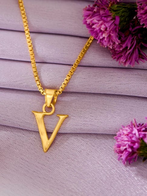 Buy Jewellers 22 Karat (916) BSI Gold Alphabet Pendant