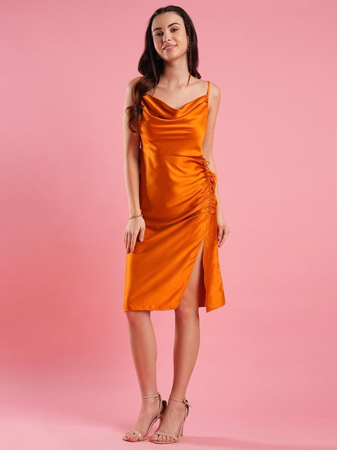 Globus Rust Slim Fit A Line Dress-picture-34