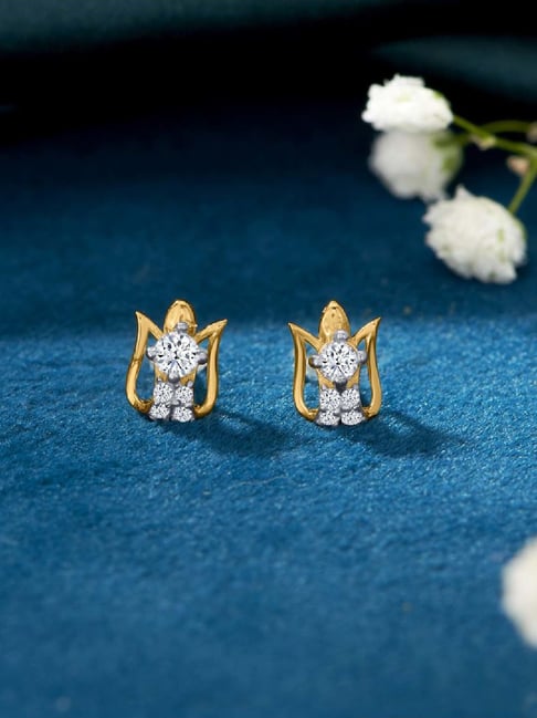 png jewellers P.N.Gadgil Jewellers 22KT (916) BSI Gold Tulip Shine Earring-picture-37