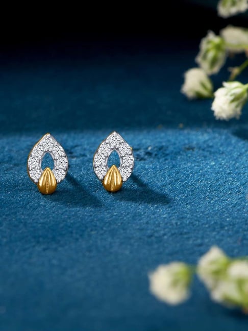 png jewellers P.N.Gadgil Jewellers 22KT (916) BSI Gold Leaflets Earring-picture-34