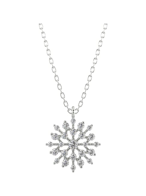 Buy Silvermist 925 Sterling Silver Shining Snowflake Pendant