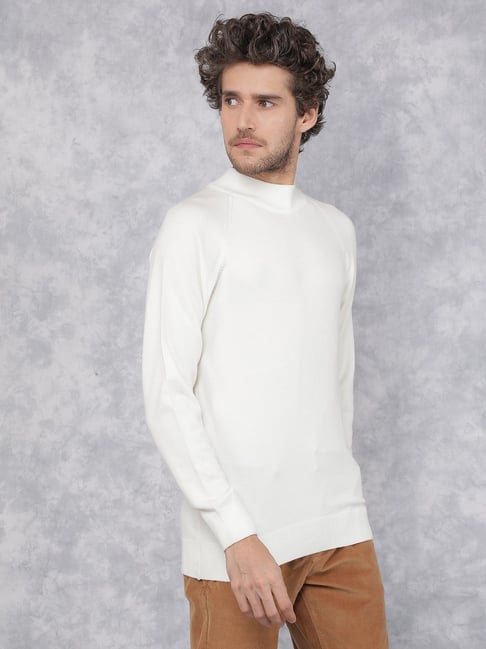 Buy Crimsoune Club White Slim Fit Sweater for Mens Online Tata CLiQ