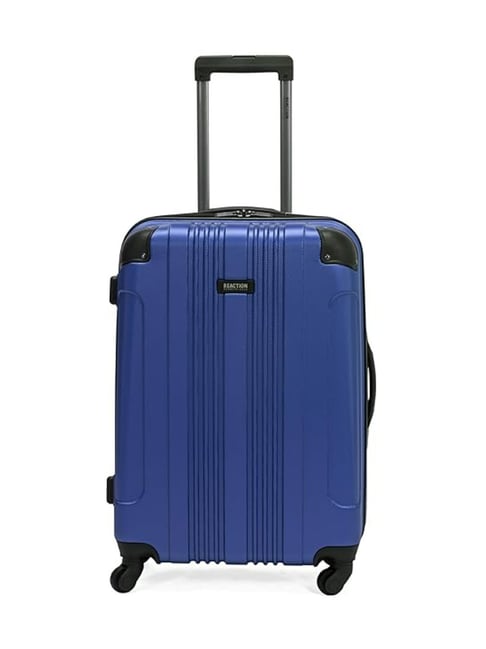 Kenneth Cole Blue Textured Medium Checked Luggage