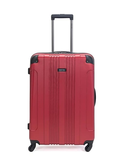 Kenneth Cole Red Textured Large Checked Luggage