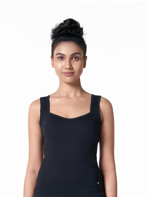 BLOSSOM Women's Cotton Tank Tops, Broad Shoulder Slip_Active Slip