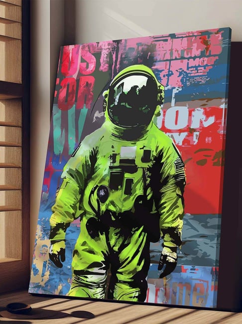 Buy Art Street Green Astronaut Figurative Graffiti Pop Painting at