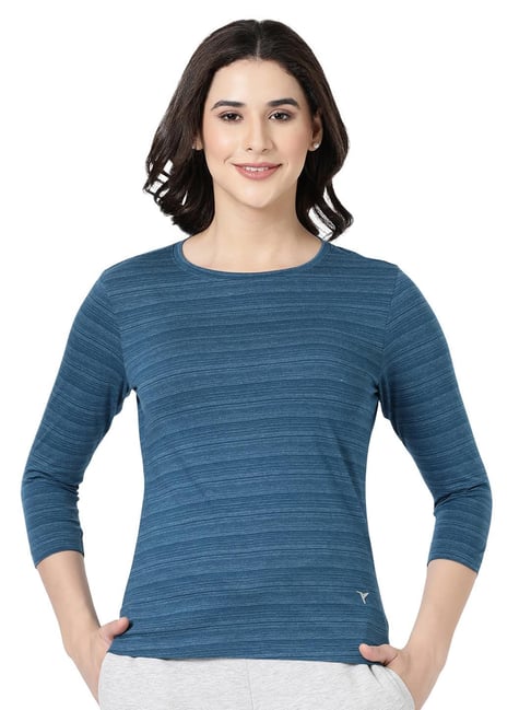 BLOSSOM Blue Striped T-Shirt