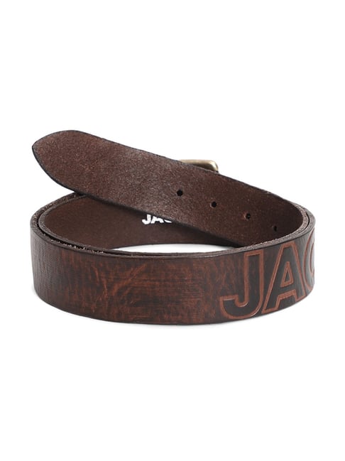 Jack & Jones Bison Noos Leather Logo Reversible Belt for Men