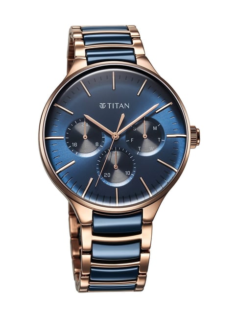Titan 90148KD04 Ceramic Fusion Multifunction Watch For Men