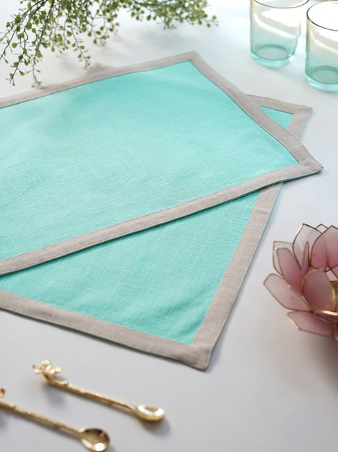 Pure Home and Living Blue Cotton Solid Table Napkins-picture-21
