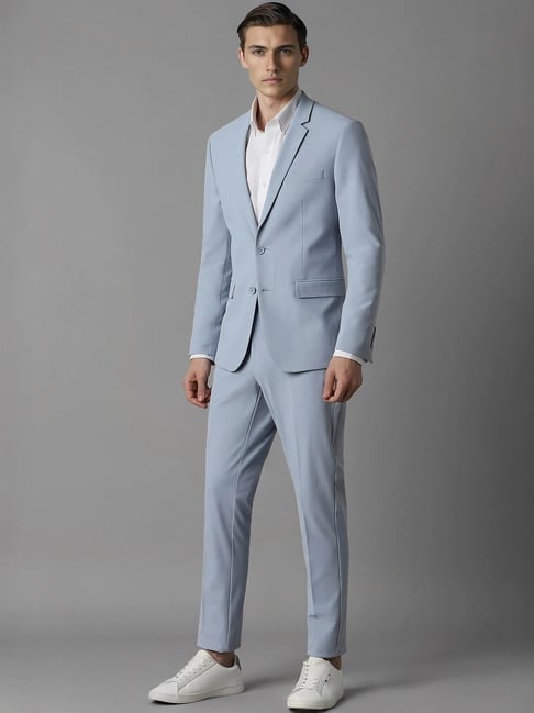 Light Blue Muscle Fit Suits Topman Topman Skinny Suit Trousers In