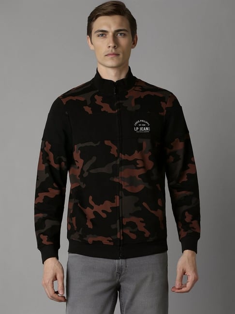 Louis Philippe Black Cotton Regular Fit Printed Sweatshirt-picture-27