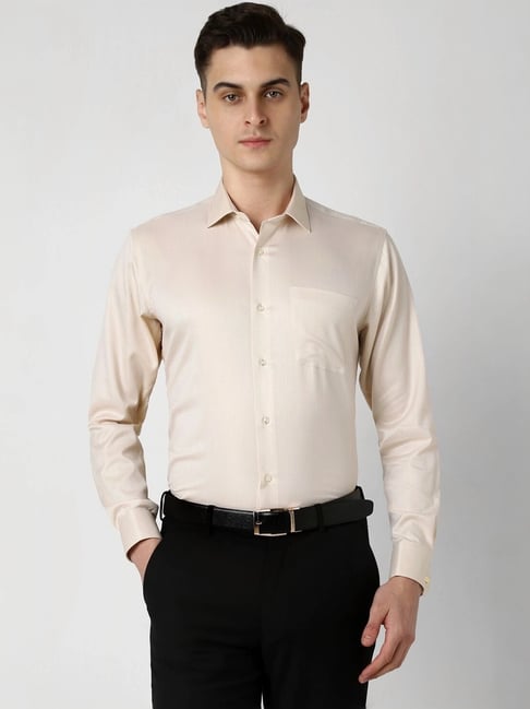 Van Heusen Beige Regular Fit Printed Shirt-picture-48