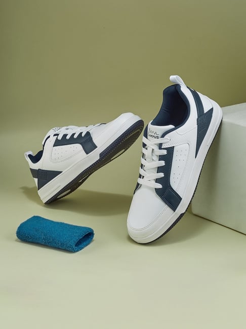 Campus Men's White Navy Casual Sneakers