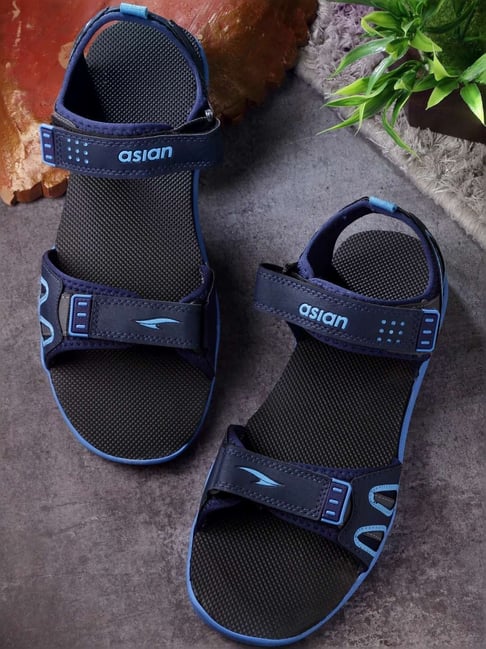 Asian Men's Navy Floater Sandals-picture-21