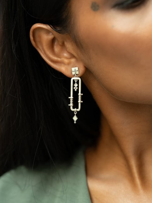 Shaya jyamitiya earrings in oxidised 925 silver