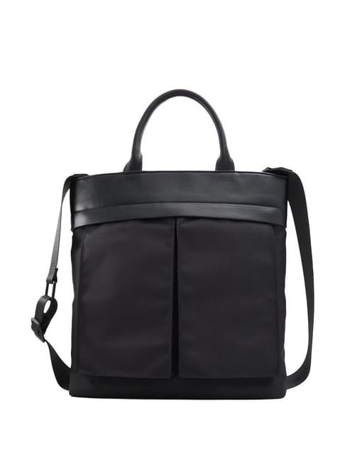 everyone nylon big shoulder bag BLACK everyone nylon big shoulder