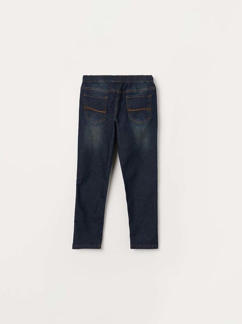 Fame Forever by Lifestyle Boys Navy Cotton Solid Jeans