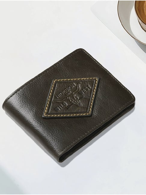 Hidesign WILD WEST  Olive Casual Leather Bi-Fold Wallet for men-picture-25