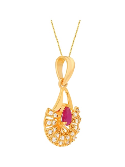 Malabar Gold and Diamonds 22k (916) BIS Hallmark Yellow Gold Pendant For  Women
